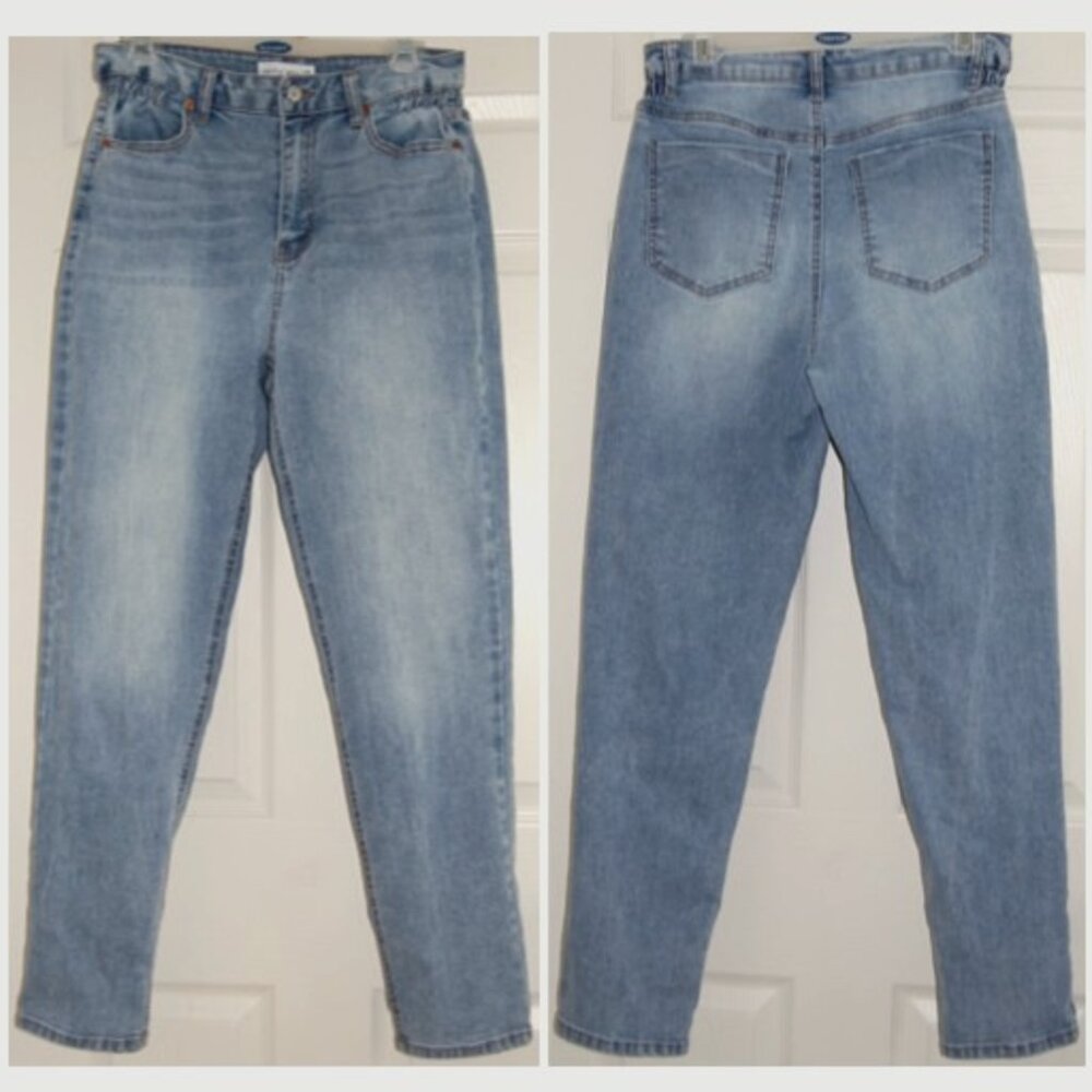 Vanilla Star High-Rise Blue Jeans, Elastic Waist (28"+), Size 7/28W